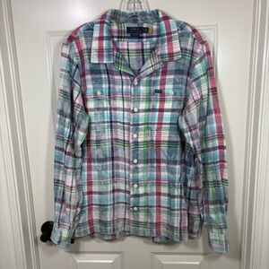 Polo Ralph Lauren Multicolor Plaid Cotton Long Sleeve Button Down Shirt Men’s M